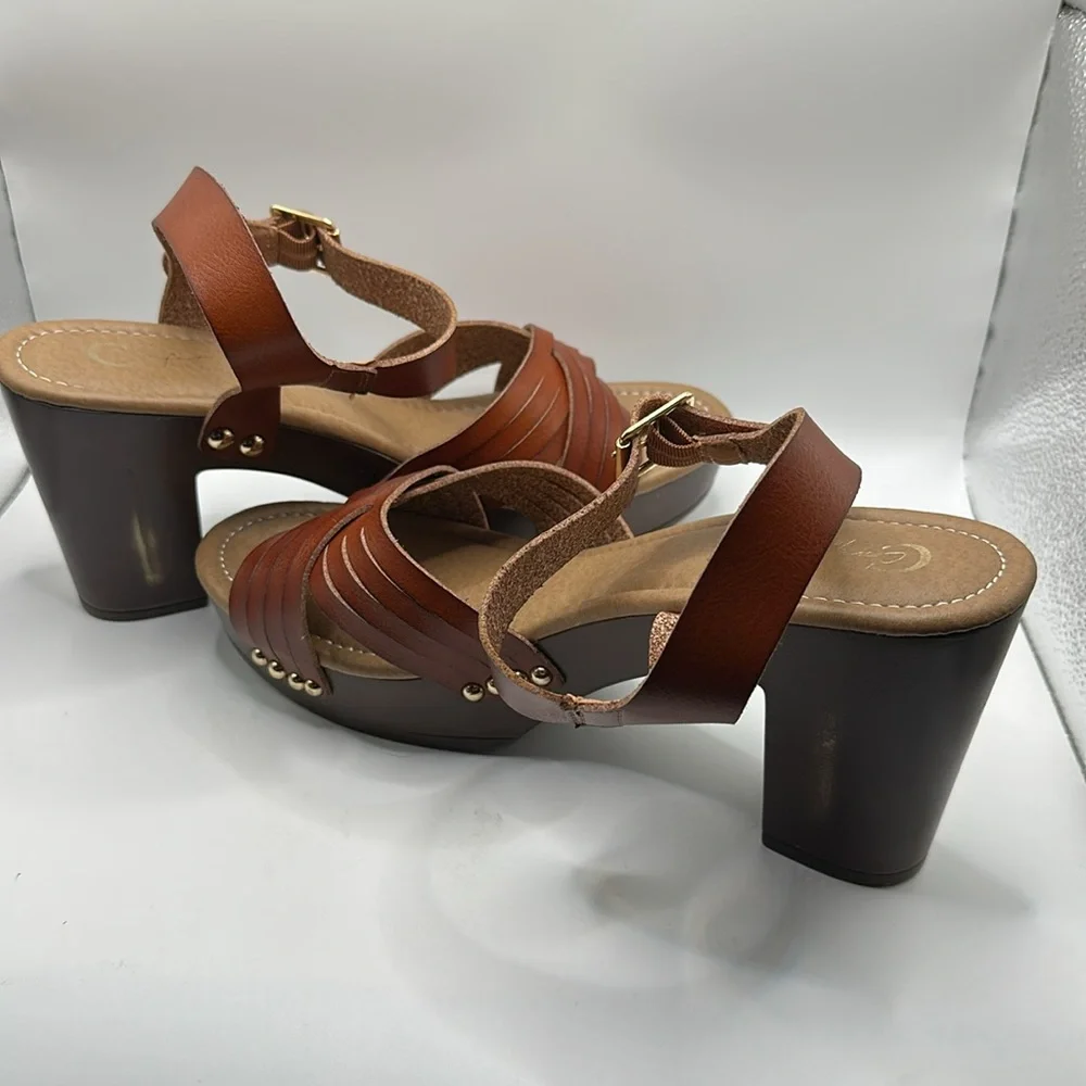 Brown Strappy Women's Sandals size 11